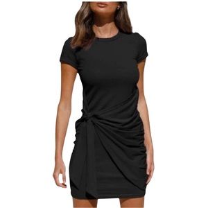 Wasabi + Mint Black Wrap Mini Dress Small